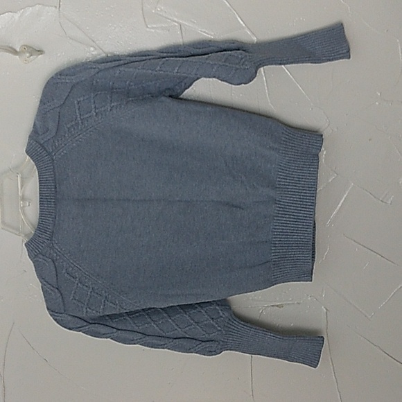 Tahari Cable‎ Knit Sweater Women's Size XS Balloon Sleeve Extra Long Cuff - Picture 6 of 7